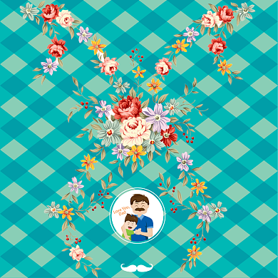 清新时尚简洁风格父亲节贺卡模板背景