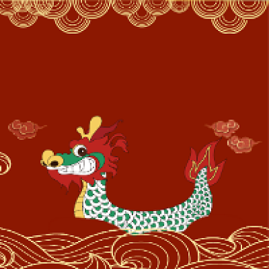 浓情端午红色大气公众号次图背景