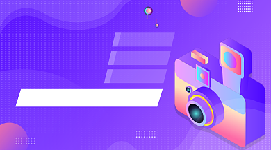 摄影教程培训紫色渐变手机横图背景