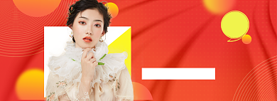 618大促女装促销满减banner背景