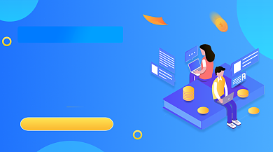 基金理财投资蓝色插画手机横图背景