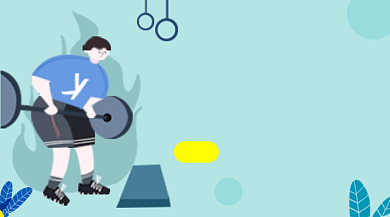 运动健身计划简约插画手机横图背景