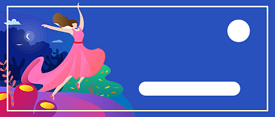 国际踢踏舞节蓝色卡通新媒体配图背景