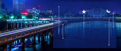 简约时尚晚安公众号首图背景