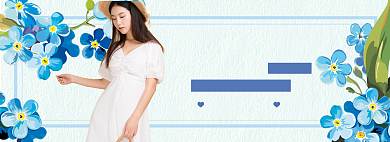 女装春季上新海报banner背景