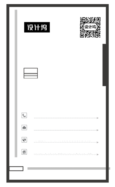 黑白线条简约音乐乐器教育竖版名片模板背景
