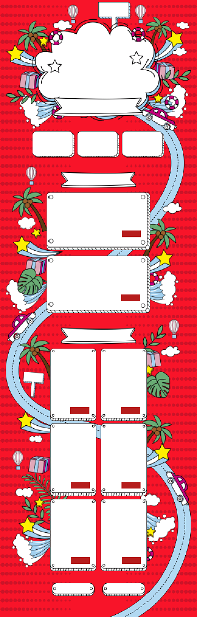 红色卡通618大促销电商首页背景