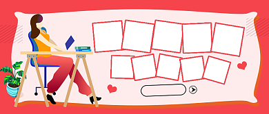 红色妈咪育儿经分享公众号首图背景