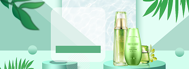 美妆护肤海报模版banner背景