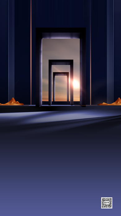 大气质感地产销售招聘手机海报背景