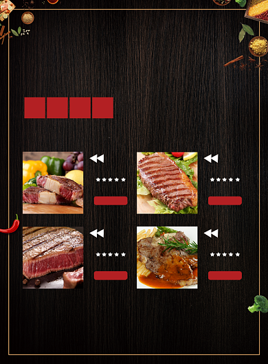 西餐美食菜单宣传广告印刷海报背景