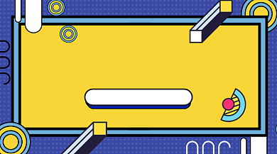 618狂欢节促销孟菲斯几何手机横图背景