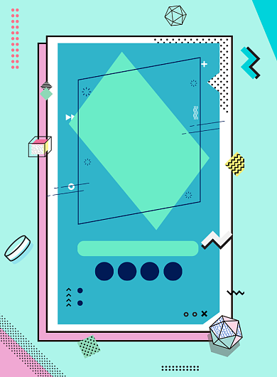 时尚快剪理发印刷海报背景