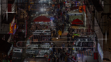 地摊经济话题简约大气手机横图背景