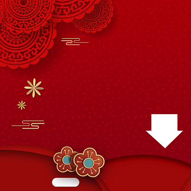 红色调五一购物送礼主图图标背景