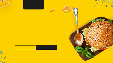 汉堡炸鸡美食促销大气简约手机横图背景