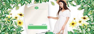 春季女装上新海报banner背景