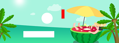 大暑盛夏大促销手绘背景