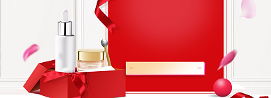 美妆春季上新banner背景