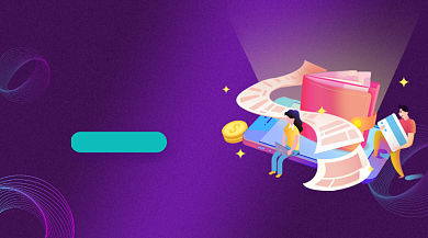 基金定投理财简约插画手机横图背景