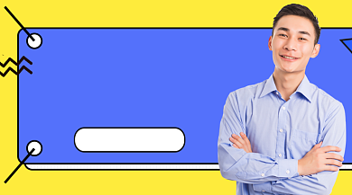 职位提升秘籍撞色几何手机横图背景