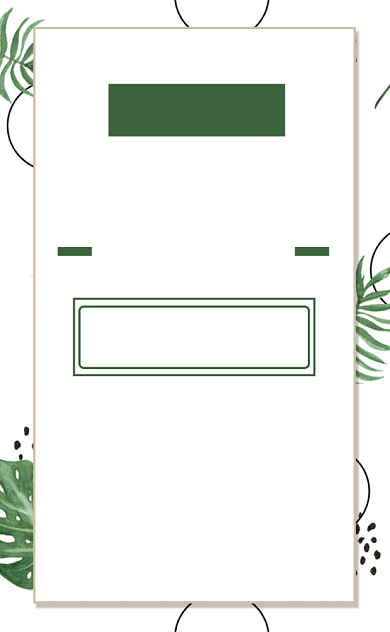 绿色小清新鲜花花坊竖版名片模板背景