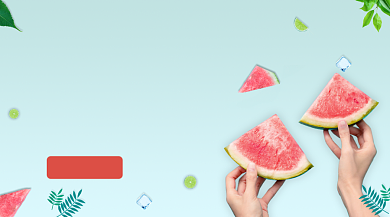 夏日西瓜促销清新简约手机横图背景