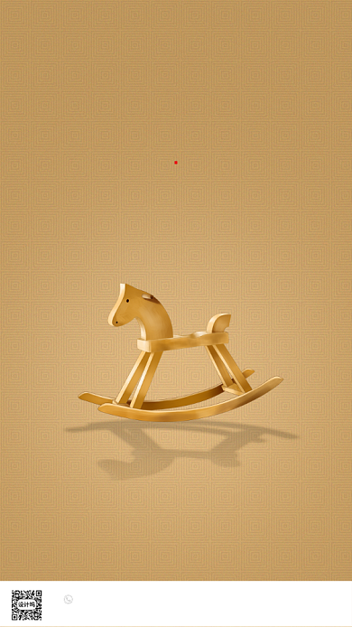 简约儿童节海报木马背景