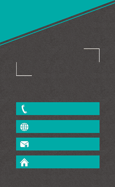 蓝色竖版扁平化名片模板背景