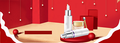 美妆促销海报banner背景