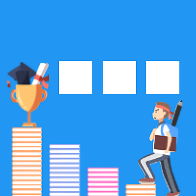 高考倒计时卡通插画公众号次图背景