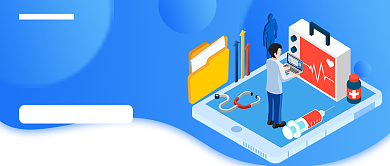 大学生心理健康日蓝色卡通新媒体配图背景