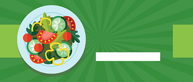 营养有机蔬菜促销绿色清新公众号首图背景