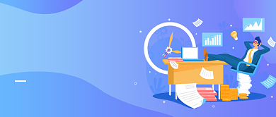 蓝色简约2.5天休息制公众号首图背景