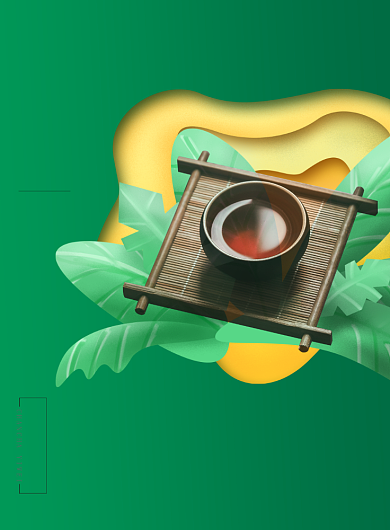 绿色春茶上市宣传促销印刷海报背景