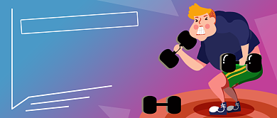 渐变减肥瘦身公众号首图背景