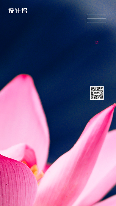 小暑节气荷花图案宣传海报背景