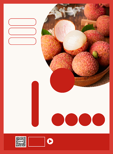 美味荔枝水果促销宣传广告印刷海报背景