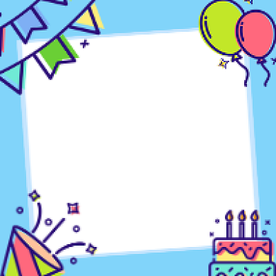 生日快乐庆祝手绘插画公众号次图背景