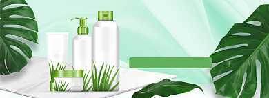 美妆春季促销海报banner背景