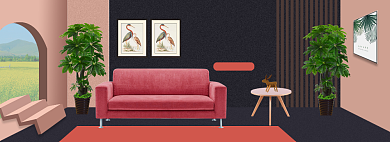 清新五一家具促销banner背景