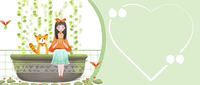 四月你好小清新首图背景