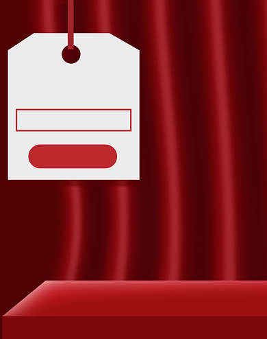 摆摊文化红色大促电商海报背景