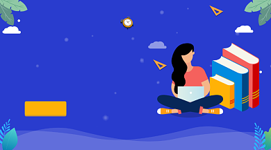 考研攻略手绘插画手机横图背景