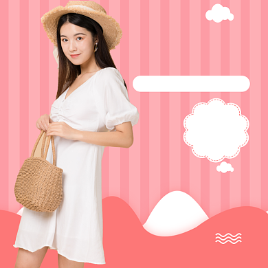 春季女装促销特惠海报模版背景