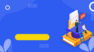 精英招募令蓝色插画手机横图背景