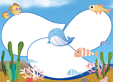 卡通世界海洋日保护海洋手抄报小报背景