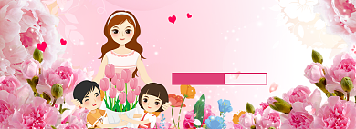 母亲节海报大促简约模板背景