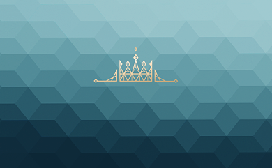 蓝色菱形名片模板背景