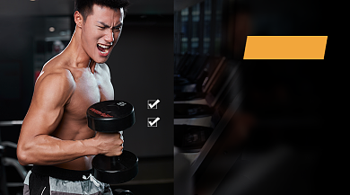 黑色简约健身力量训练课程封面背景